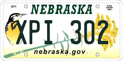 NE license plate XPI302