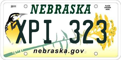 NE license plate XPI323