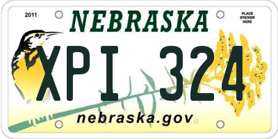 NE license plate XPI324