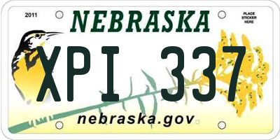 NE license plate XPI337
