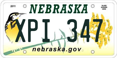 NE license plate XPI347