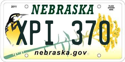 NE license plate XPI370