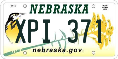 NE license plate XPI371