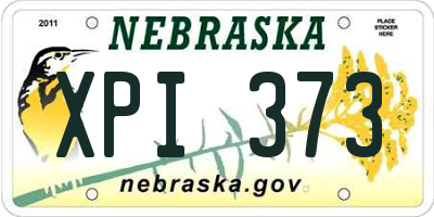 NE license plate XPI373