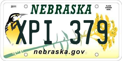 NE license plate XPI379