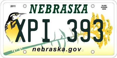 NE license plate XPI393