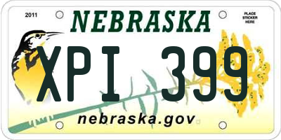 NE license plate XPI399