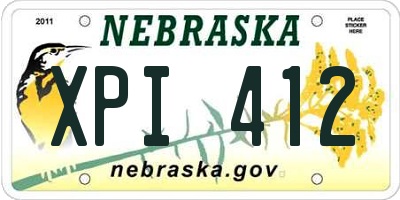 NE license plate XPI412