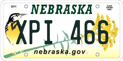 NE license plate XPI466