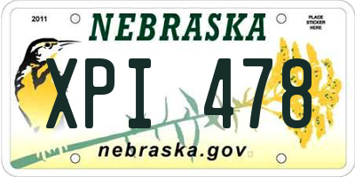 NE license plate XPI478