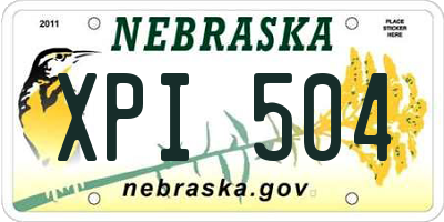 NE license plate XPI504