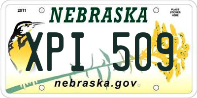 NE license plate XPI509