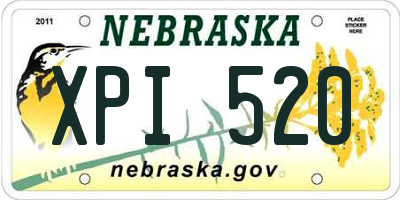NE license plate XPI520