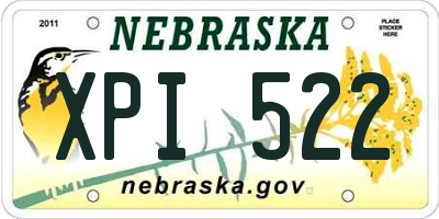 NE license plate XPI522