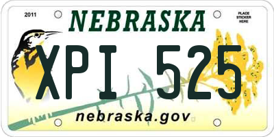 NE license plate XPI525