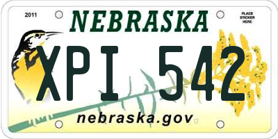 NE license plate XPI542