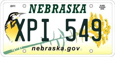 NE license plate XPI549