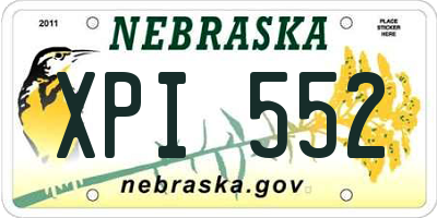 NE license plate XPI552