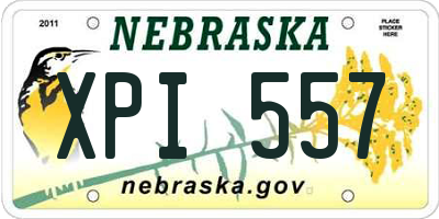 NE license plate XPI557