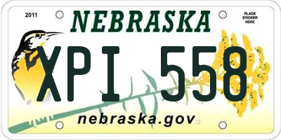 NE license plate XPI558