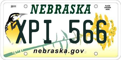 NE license plate XPI566