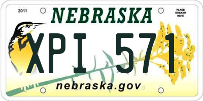 NE license plate XPI571