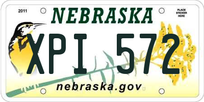 NE license plate XPI572