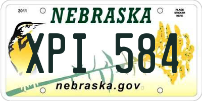 NE license plate XPI584