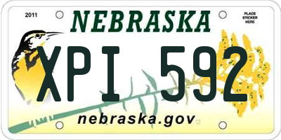 NE license plate XPI592