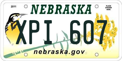 NE license plate XPI607