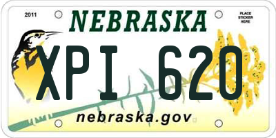 NE license plate XPI620