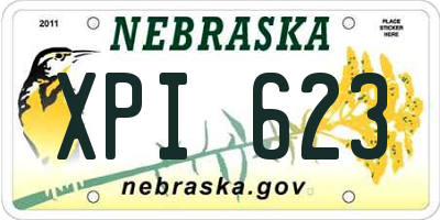 NE license plate XPI623