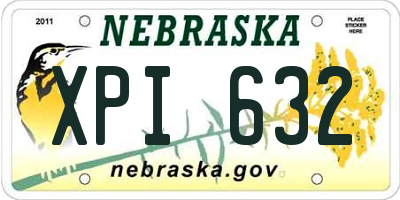 NE license plate XPI632