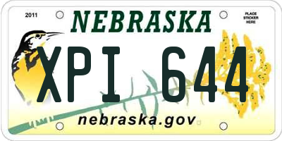 NE license plate XPI644