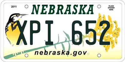 NE license plate XPI652