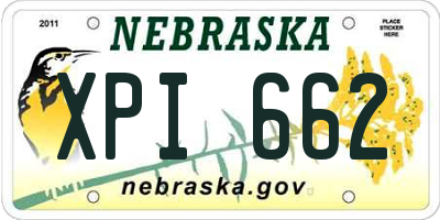 NE license plate XPI662