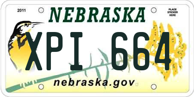 NE license plate XPI664