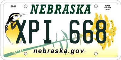 NE license plate XPI668