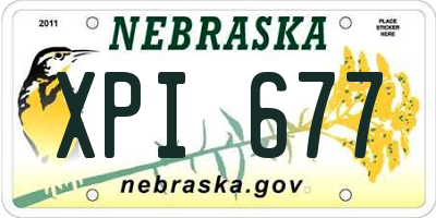 NE license plate XPI677