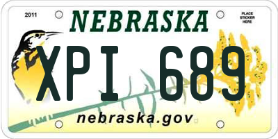 NE license plate XPI689