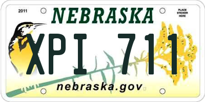 NE license plate XPI711