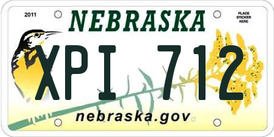 NE license plate XPI712