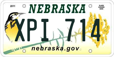 NE license plate XPI714