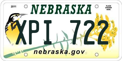 NE license plate XPI722