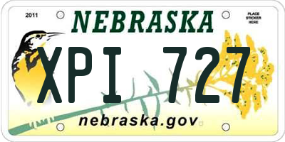 NE license plate XPI727