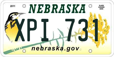 NE license plate XPI731