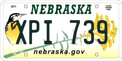 NE license plate XPI739