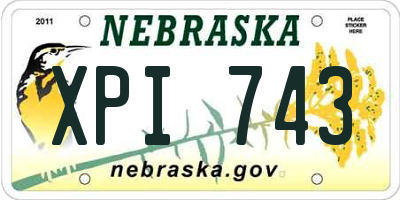 NE license plate XPI743