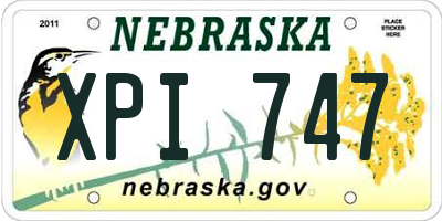 NE license plate XPI747