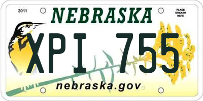 NE license plate XPI755